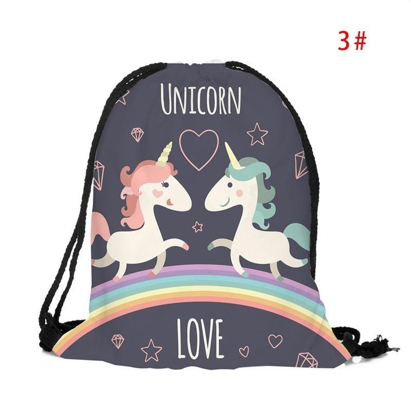 Cartoon Bag Backpack Student Schoolbag Travel College Rucksack Drawstring Bag