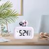 Electronic Clock Cute Cartoon LED Screen Desktop Electronic Alarm Data Time Calendar Temperature Clock