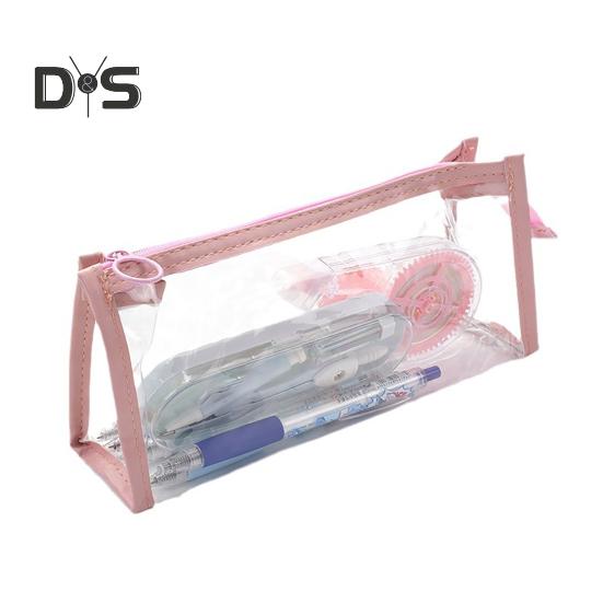 Przezroczysty piórnik z zamkiem błyskawicznym Wodoodporna kosmetyczka do przechowywania makijażu Organizer na artykuły papiernicze dla uczniów do szkoły, biura i podróży