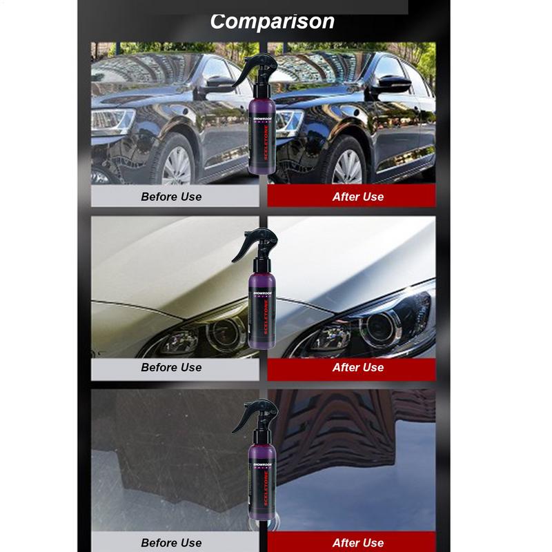 Spray Ceramic Coating For Cars High Protection Coating Agent Fast Automotive Polish Spray Coat Polish Agent With Sponge And