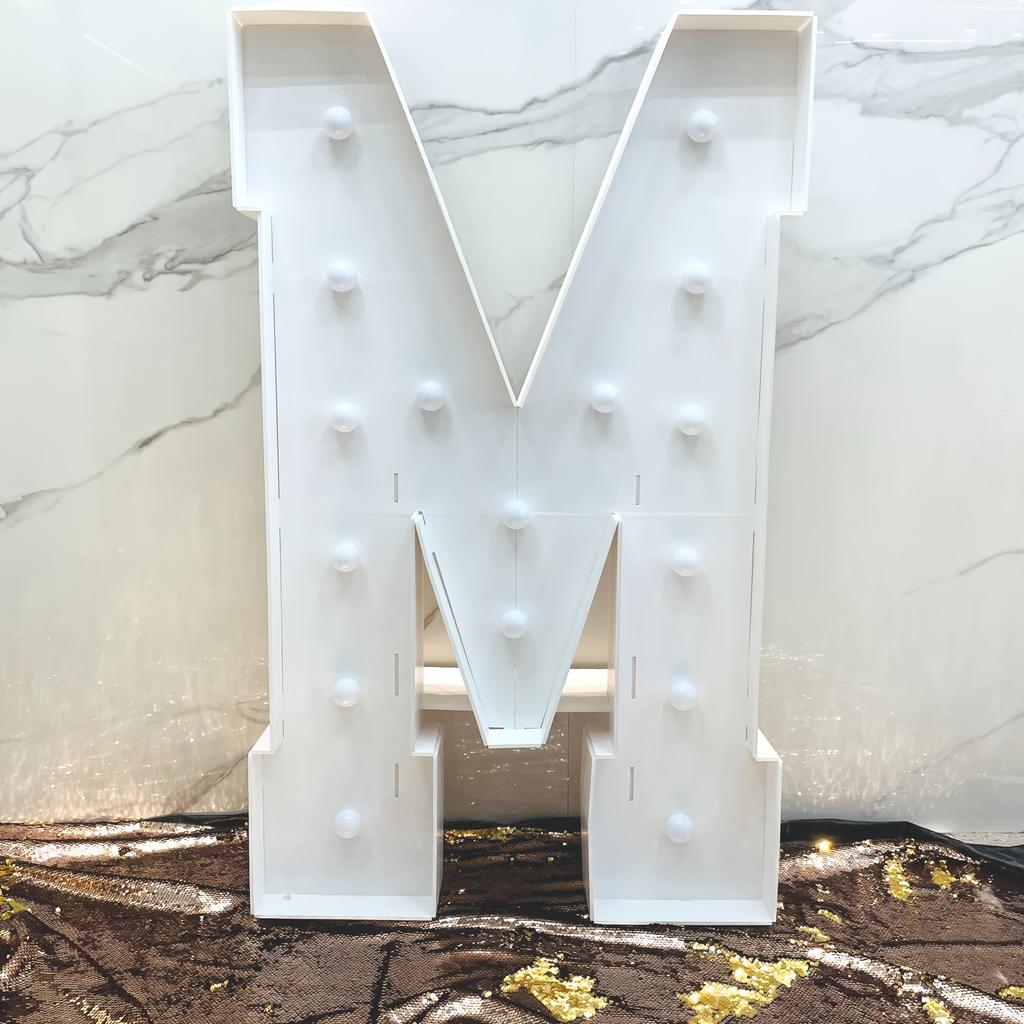 Versatile 1PC 92CM/3FT Marquee Letters with Warm Yellow Glow: Perfect for New Year Parties, Summer Bashes, Retirements & More (Balloon-Friendly!)