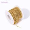 DIY Jewelry Making Chains 18K Gold Plated Brass Beads Chain 2mm Ball Chain For Bracelet Necklace Making Accessories Wholesale