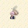 7pcs BTS Cartoon Rose Keychain, All Members' Design Pendant, Celebrity Merchandise Support Charm, ARMY Support Merchandise