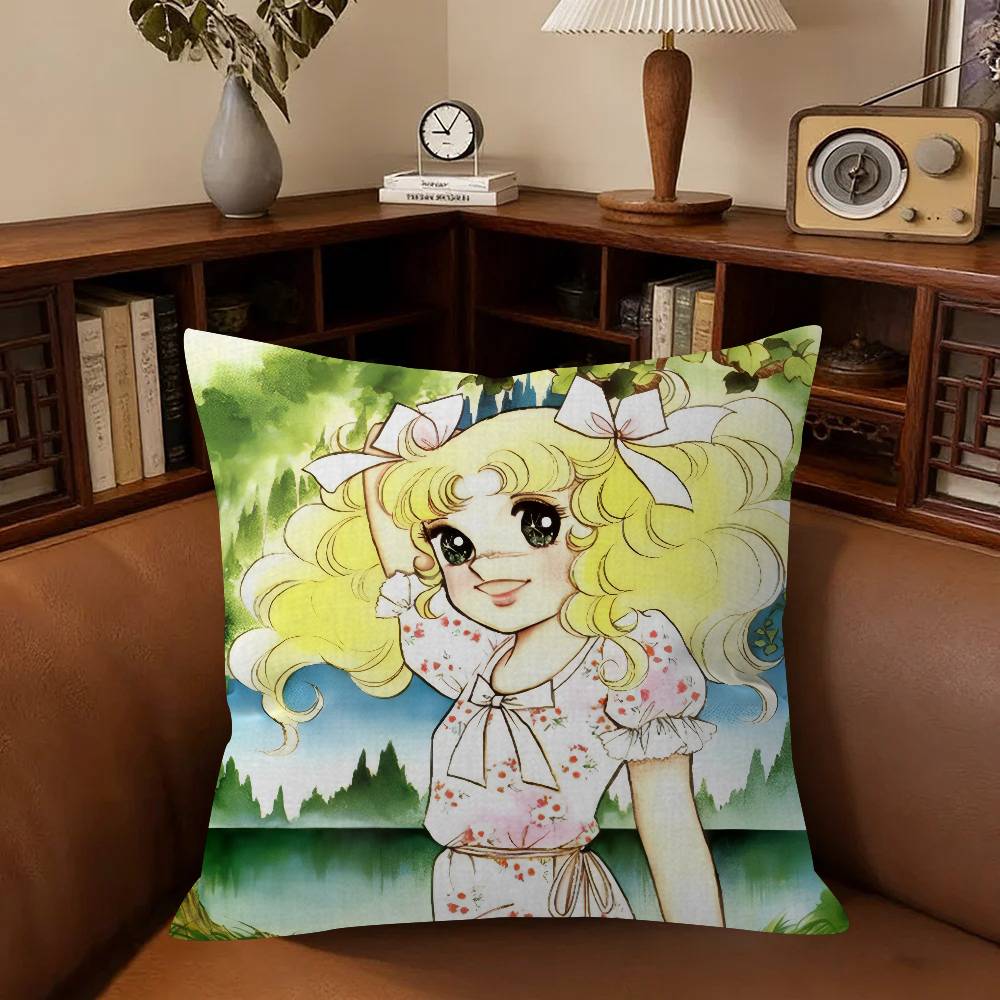Anime Candy Candy Cushion Cushion Cover Car Throw Pillow Case For Sofa Car Christmas Gift