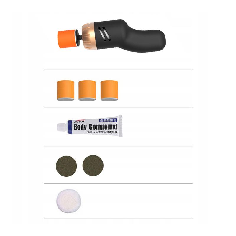 

Мини-полировщик автомобиля, ручная полировальная машина для ремонта царапин с 100 мл воска для ухода за краской автомобиля, инструмент для чистки воском Standard version