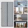 Insulated Door Curtains Polyester Shades Magnetic Thermal Door Cover For Winter For Room Bedroom Home Patio Closet Garage