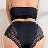 Lace Floral Sexy Plus Size Panties for Women Comfortable Breathable High-waisted Chubby Girls' Briefs