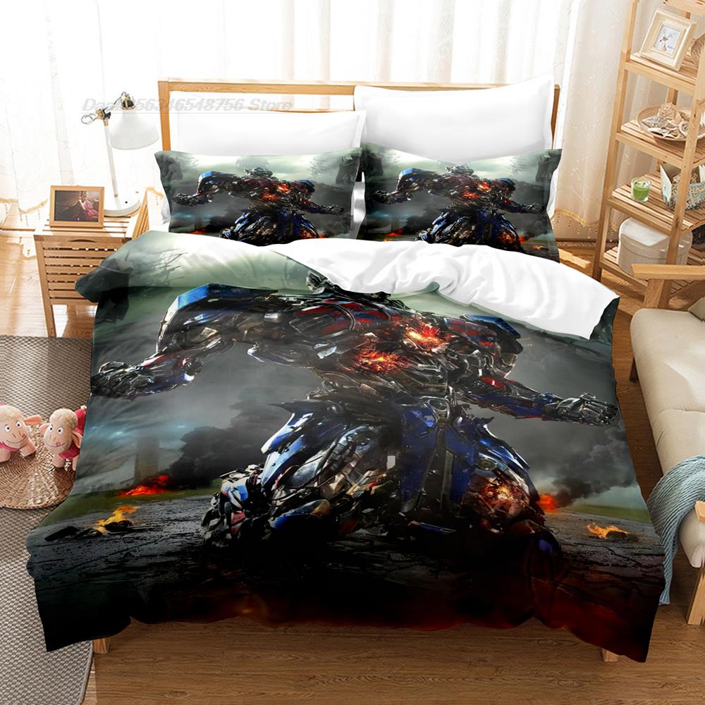 Transformers Bedding Set Single Twin Full Queen King Size Bed Set Aldult Kid Bedroom Duvetcover Sets 3D Print 2022 bed sheet set
