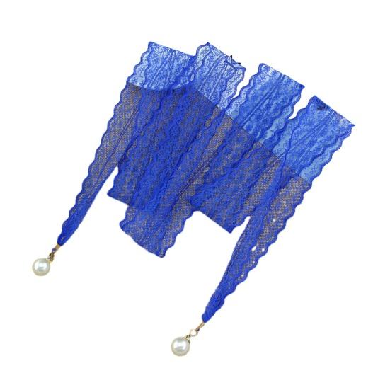 Women Lace Belt Hollow Design Lightweight Breathable Adjustable Waist Slimming Non-Fading Imitation Pearl Pendant Belt