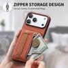 Wrist Strap Flip RFID Wallet with Card Holder Phone Case for IPhone Air 17 16E 16 Plus 15 14 13 12 11 Pro Max Leather Cover