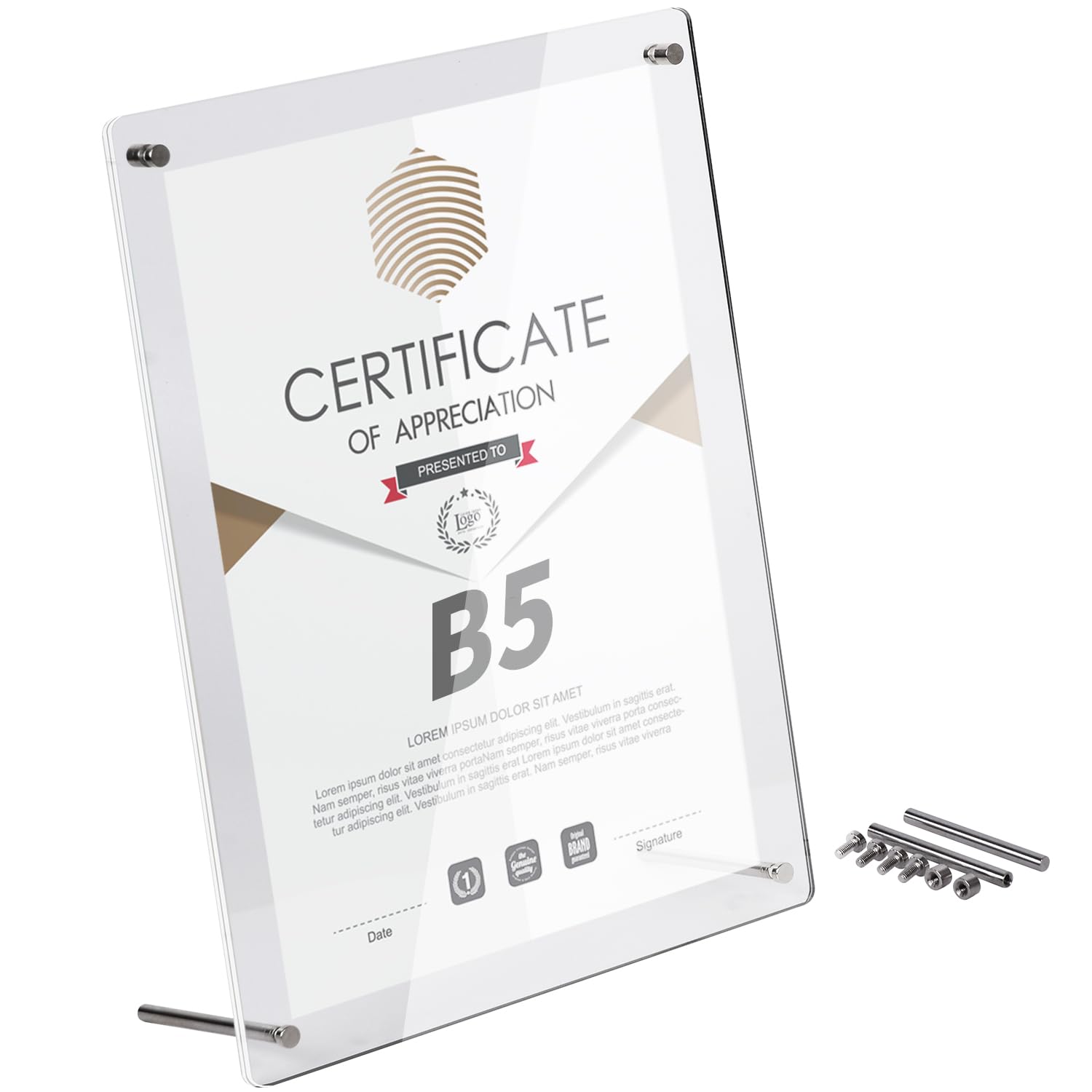 

Наградное акриловое фото можно разместить горизонтально или поставить Буквы стильной рамки B5, Рамка, Прозрачный, Вертикально, Тип, Награды, Выпускной,