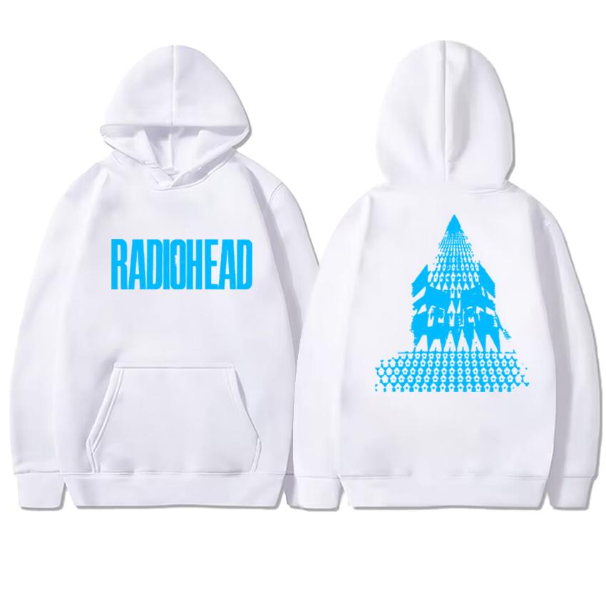 Hot Sale Rock Band Radiohead Tour 2025 Double Sided Printed Sweatshirt Men Women Vintage Hip Hop Streetwear Unisex Fleece Hoodie