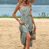 Cross-border foreign trade skirt 2025 new European, American summer women's clothing fashion ethnic style suspender dress