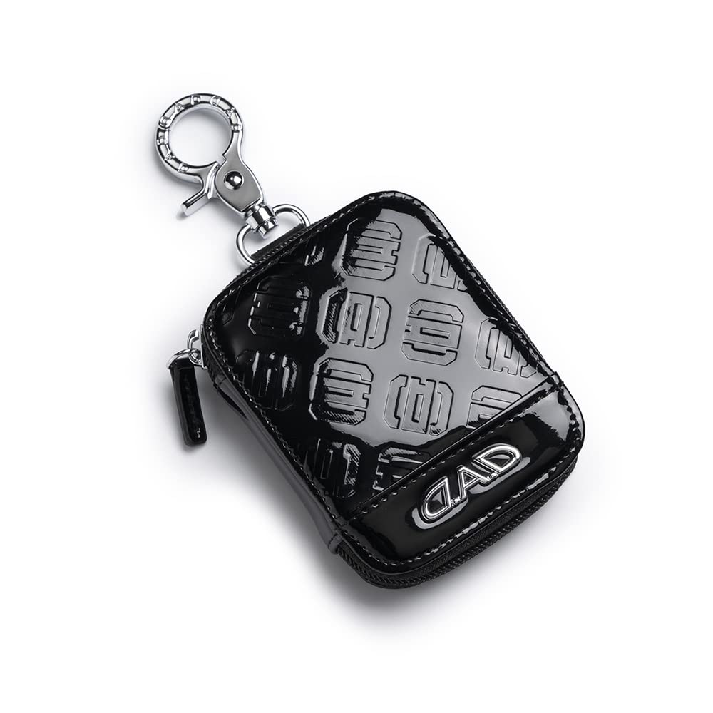 

DAD Hanasenai Smart Key Case Leather Enamel Double Smart Key Case Mini Wallet DAD Garcon [Monogram Black/Silver] & [HA677-02-01]