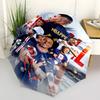 Kylian Mbappé Print Automatic Umbrella, 8 Rib Iron Frame, Plastic Handle, Suitable for Outdoor Travel &Daily , Ideal Gift