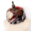 Echter Fuchsfellschal Handgestrickter Pelz-Nackenschal Winter Elastisches Stirnband Pelzschal Plüsch Warm Dicke Nackenwärmer