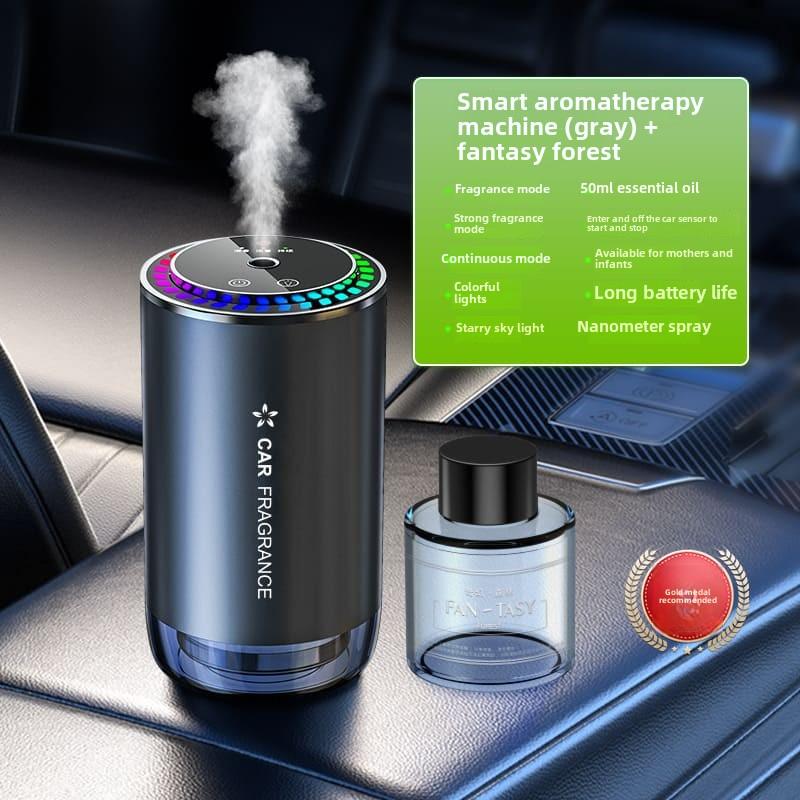 Car Aromatherapy Intelligent Automatic Spray Deodorant Aluminum Alloy Colorful Atmosphere Light Starry Sky Roof Aromatherapy Machine Fragrance Lasting
