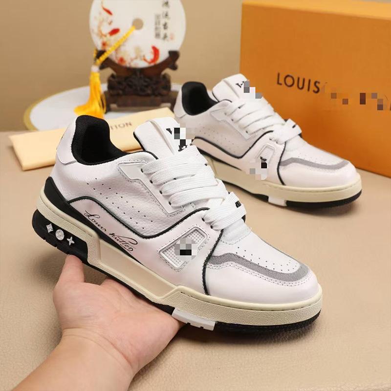 Premium Men’s Casual Sneakers – Breathable Thick-Soled Low-Top Shoes, Minimalist White Design for Spring & Autumn