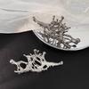 Punk Metal Hair Claw Clip for Thick Liquid Irregular Pattern Barrettes Hair Non-Slip and Stylish Accessory Silver Color Hairpin