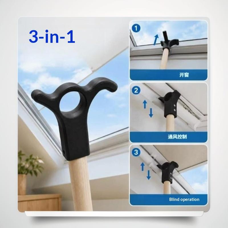 3-In-1 Sunroof Opening Hook, 24Mm Handle Adapter, Screw Fixed Window Fittings For Sunroof, Vent Strips & Blinds, Shaft Not