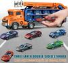 2in1 Large Rocket Rail Car Parking Cars Toy Car Track for Children Big Folding Truck Toy Vehicle Models for Boys Girls Kids