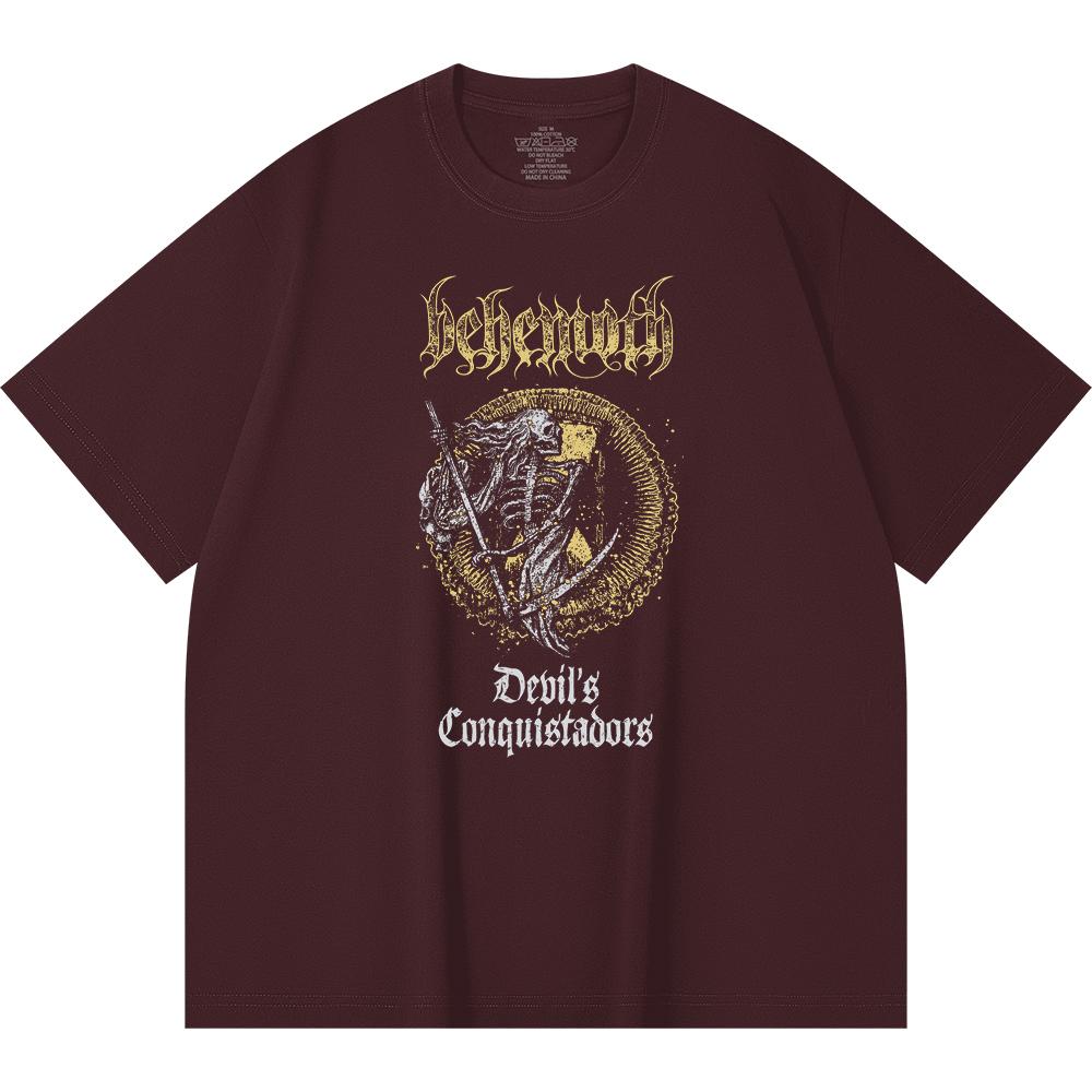 230 g/m² 100% medvilnės Heavy Metal marškinėliai su roko grupės populiarios muzikos spauda Unisex sunki medvilnė