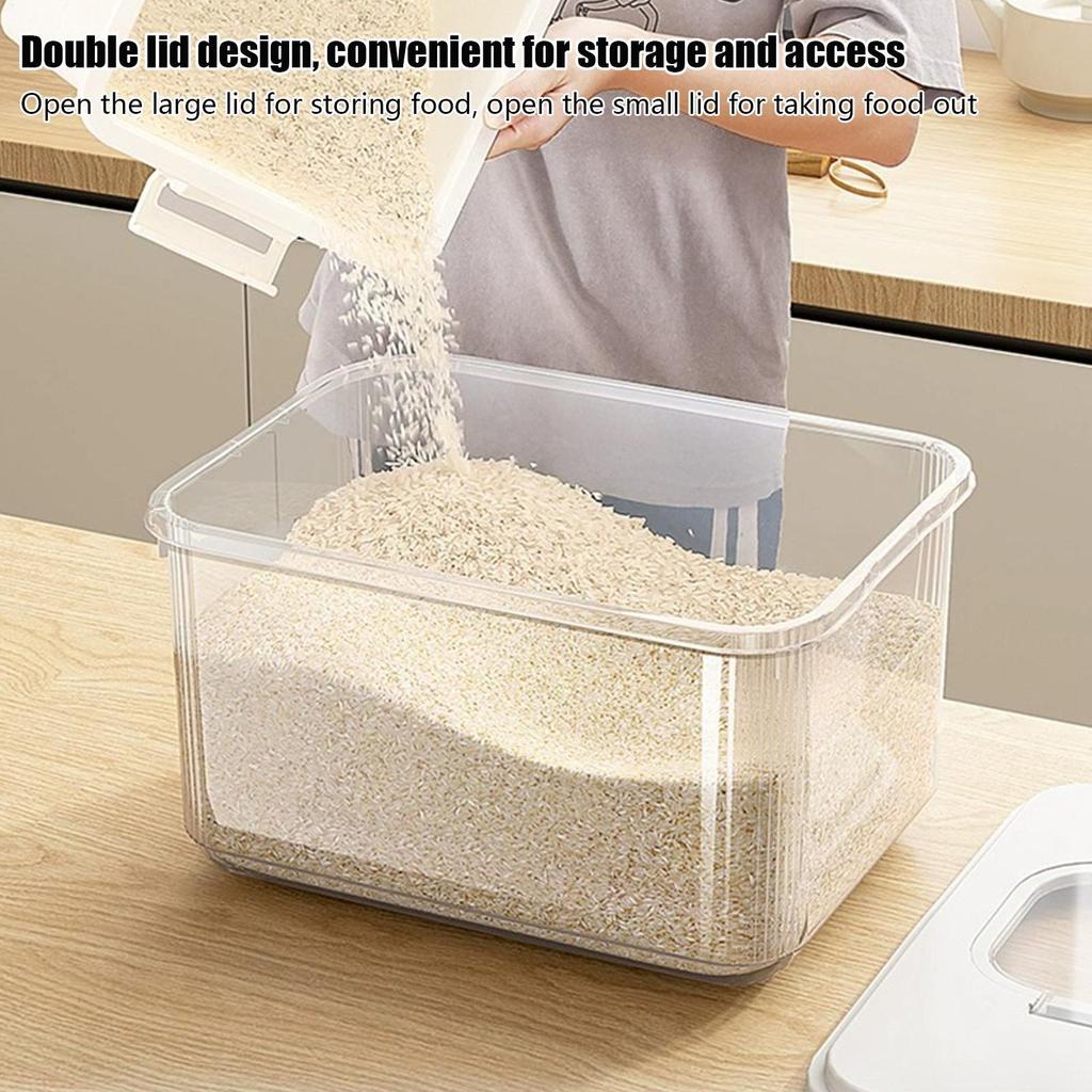 Airtight Dog Food Container Stackable Feed Bucket Cereal Barrels for Pantry Camping Outdoor Pet Feeding Farmhouse
