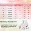 Pattini a Rotelle Quad Taglia 32-40 Adulti Donne Lampeggianti 4 Ruote Scarpe da Pattinaggio Bambini Ragazze Principianti Allenamento Pattinaggio Outdoor Sneakers
