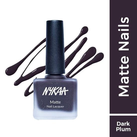 Nykaa Matte Nail Enamel - Black Cherry Pie (Shade No.08) 9 Ml