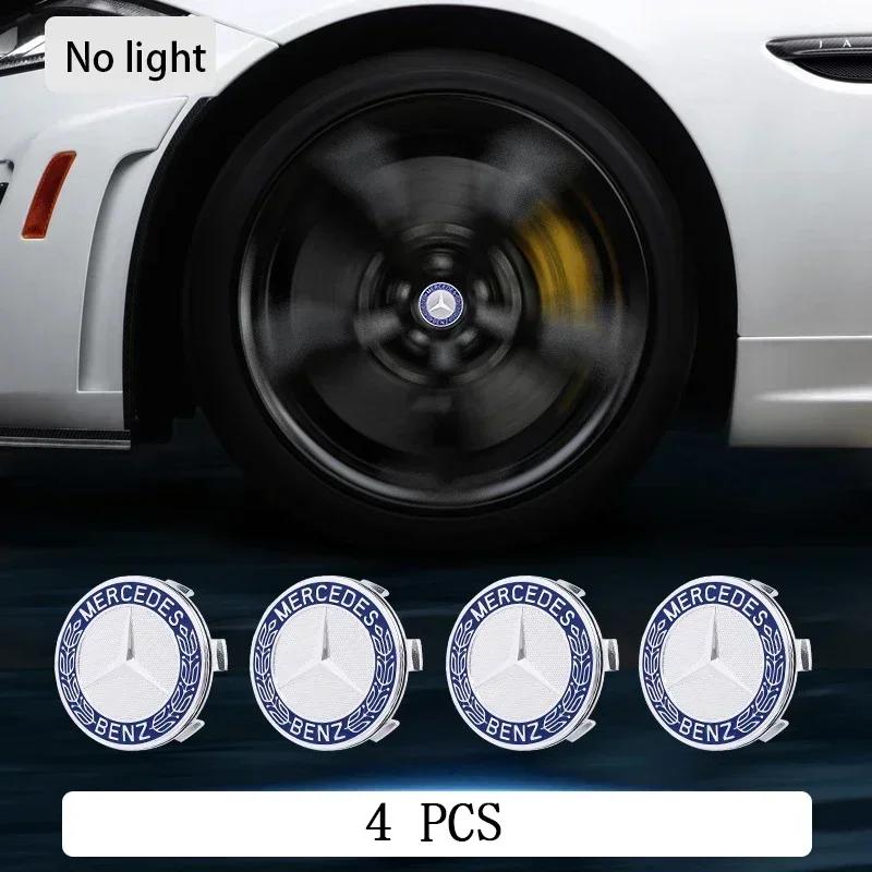 C200 E200 New For Mercedes Benz 4PC/Set Mercedes Benz Magnetic Suspension Wheel Hub Caps LED Illuminated Lights Upgrade Wheel C