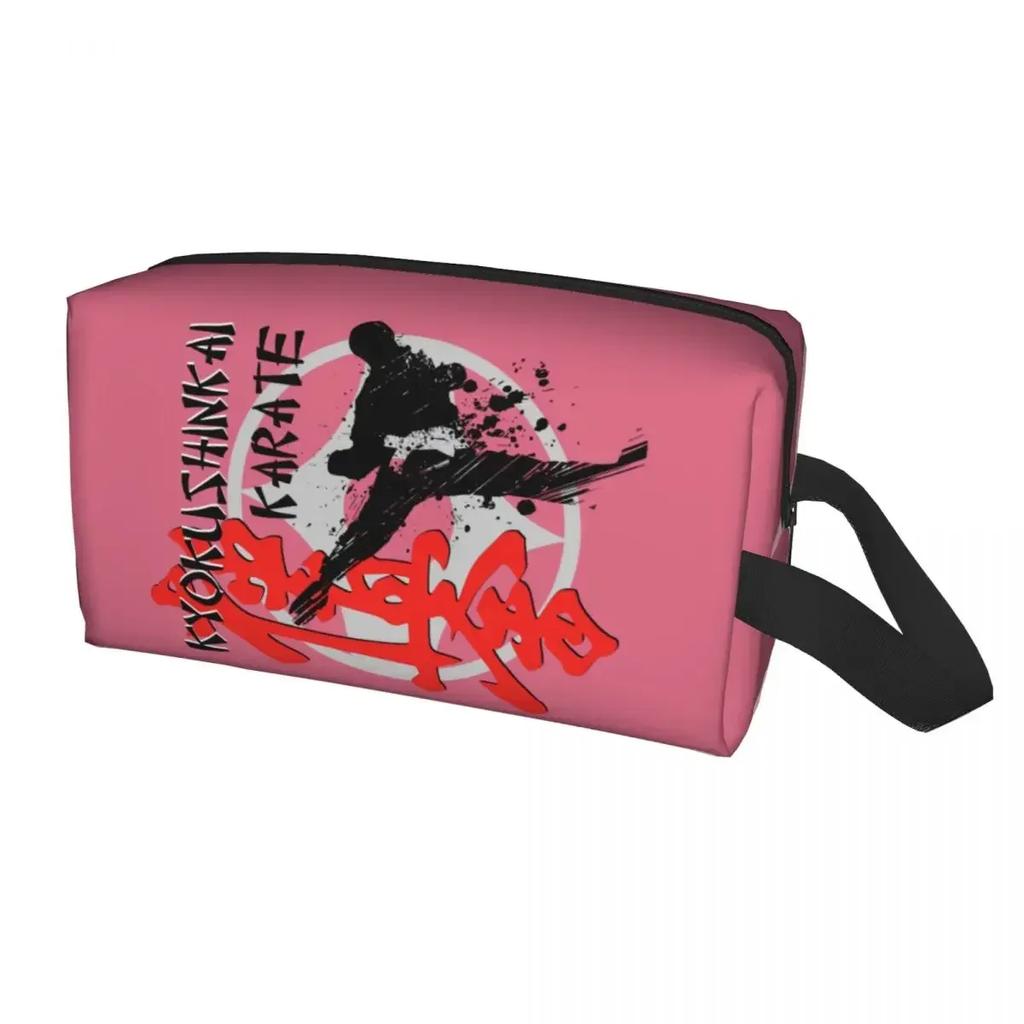 Karate Kyokushin Toiletry Bag for Women Martial Organizer Lady Beauty Storage Dopp Kit Case