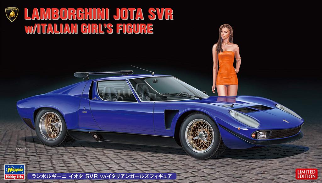 Hasegawa Lamborghini Jota SVR Girls Figure Plastic Model 20472 1/24 w/Italian