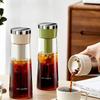 750ML Portable Manual Cold Brew Coffee Maker Press Type Iced Tea Infuser Pitcher With Removable Filter Summer Coffeeware Pot
