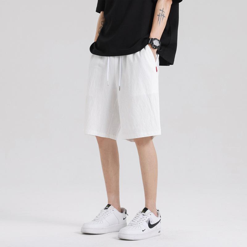 New Chinese linen pants summer light and breathable trendy men's shorts cotton and linen casual pants Chinese style men's clothing
