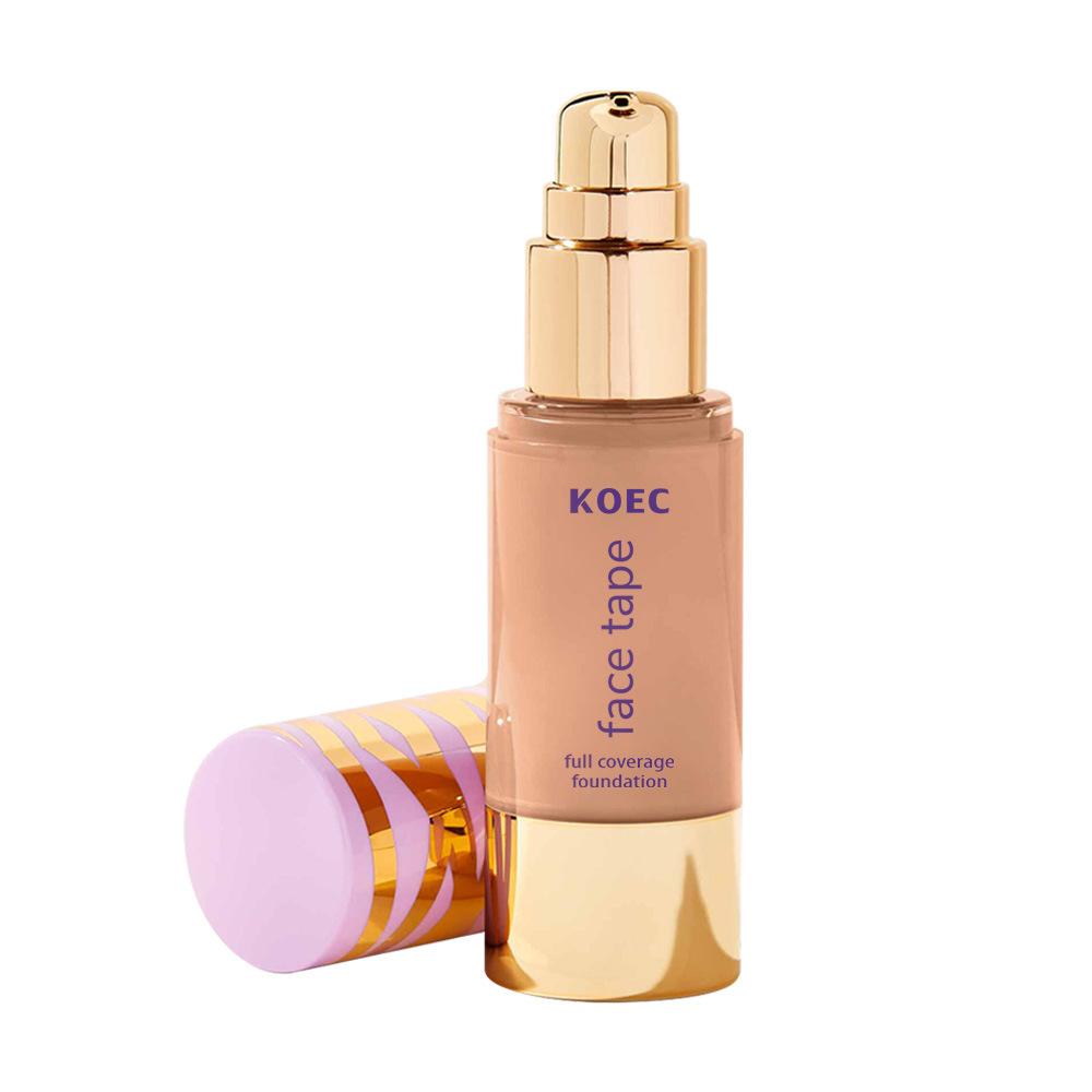 Waterproof Matte Not Cakey, KOEC Face Tape Foundation Lightweight Concealer Long-Lasting, Natural Shade