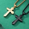Star Zircon Cross Necklace Men's Premium Multi-Faceted Cutting Titanium Steel Pendant Trend Jewelry