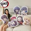 Kawaii Nezuko Cuddly Toy Anime Tanjirou Pillows Doll Cute Shinobu Sofa Cushions Doll Pendants 12CM