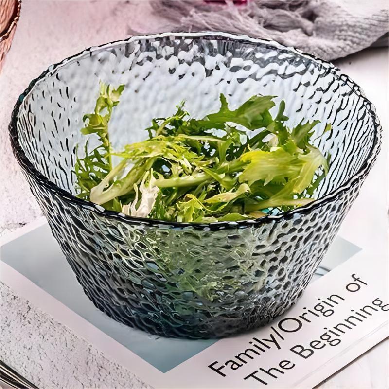 Xiao Yue Ya Hammered Glass Salad Bowl