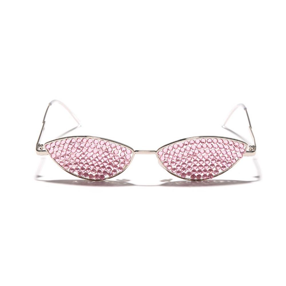 Designer man sunglasses Metal Diamond Cat Eye Decorative Trendy Small Frame Ocean Lens Fashionable Special Decoration Glasses