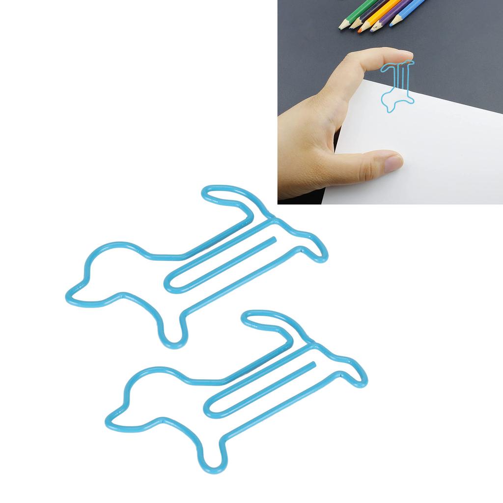 100pcs Dog Shaped Paper Clips Slip Resistance Exquisite Cute Paper Clips for School