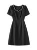 Nanyou French-Style Diamond Waist Slimming Luxury Dress