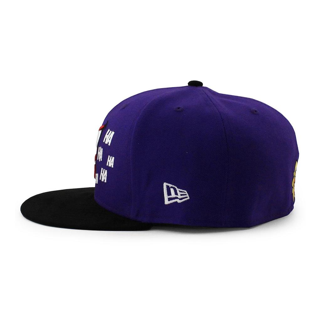 [New Era] Cap 59FIFTY DC Comics Joker LAUGH OUT LOUD FITTED CAP DC COMICS JOKER 5950 Hat Purple American Comic Entertainment Sz 7-34 [Used]
