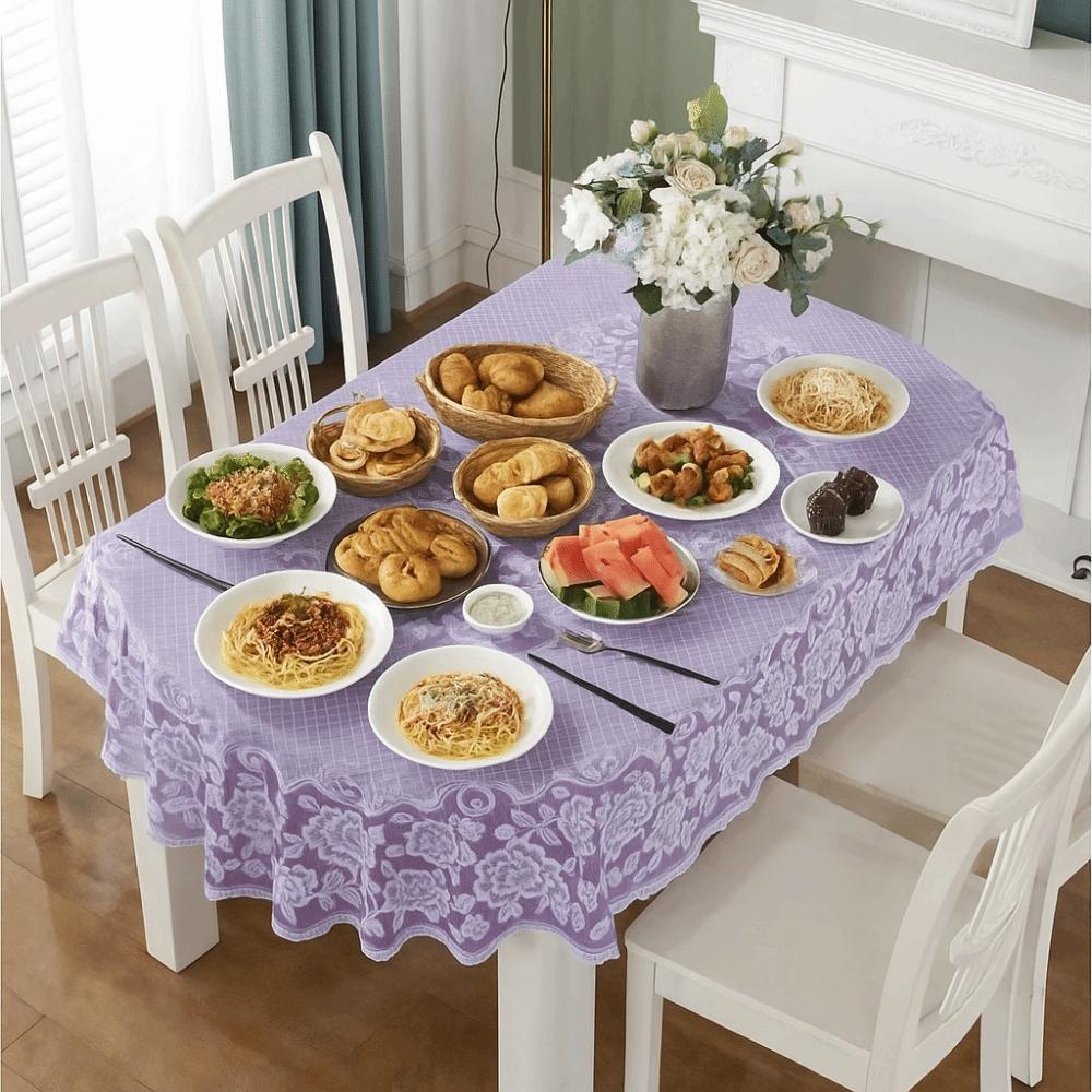 Embroidered Oval Tablecloth Anti-Scald Table Mat Printed Tablecloth  Wedding Dining Room