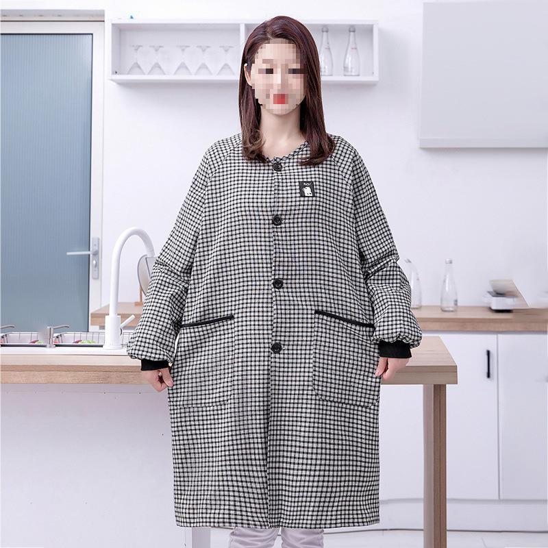 Women s Extended Cotton Kitchen Apron with Sleeves