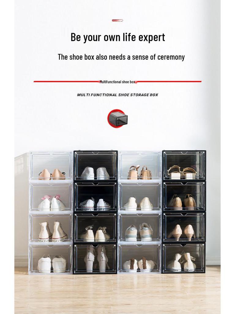 Clear Magnetic Shoe Display Box: Dustproof Storage for Sneakers