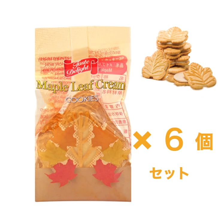 of 6 Maple leaf cream cookies bag contains 2 pieces x 6 [Set bags] (1 bags)