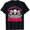 Skeleton Radiate Love Radiology RAD Tech Hearts Valentines T-Shirt