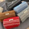 Retro Ladies Wool Scarf Korean Style Winter Scarf Sweet Knitted Scarf