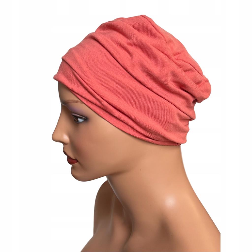 Turban Iryda Orange, Podwójna Czapka Na Jesień Także Po Chemioterapii