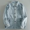 Articoli in saldo Ordini giapponesi per l'esportazione Commercio estero Etichetta tagliata Giacca da uomo in denim di cotone lavato Stock di surplus Grandi marche Capispalla da uomo da scaffale